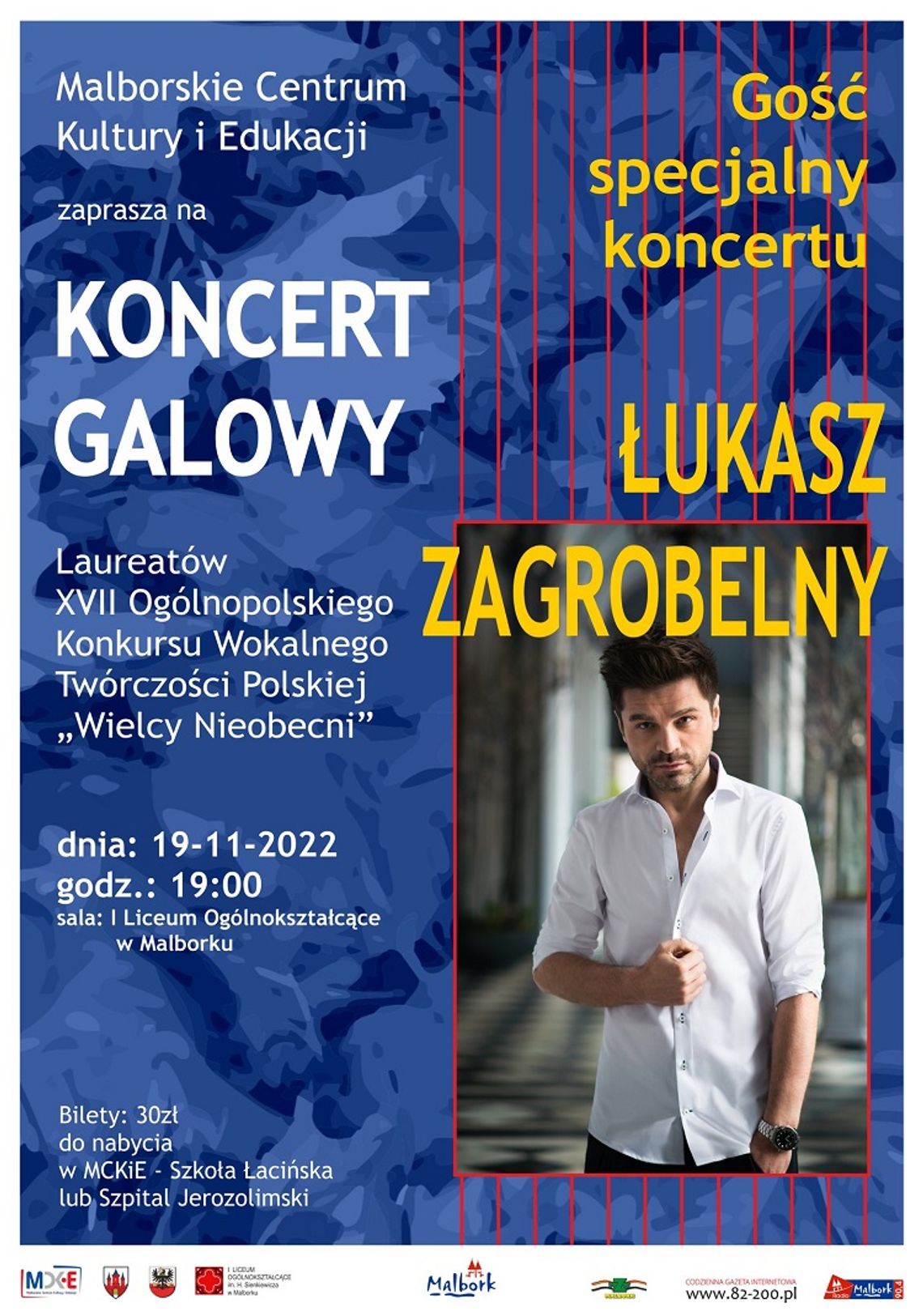 Łukasz Zagrobelny gwiazdą koncertu galowego XVII Ogólnopolskiego Konkursu Wokalnego Twórczości Polskiej "Wielcy Nieobecni”.