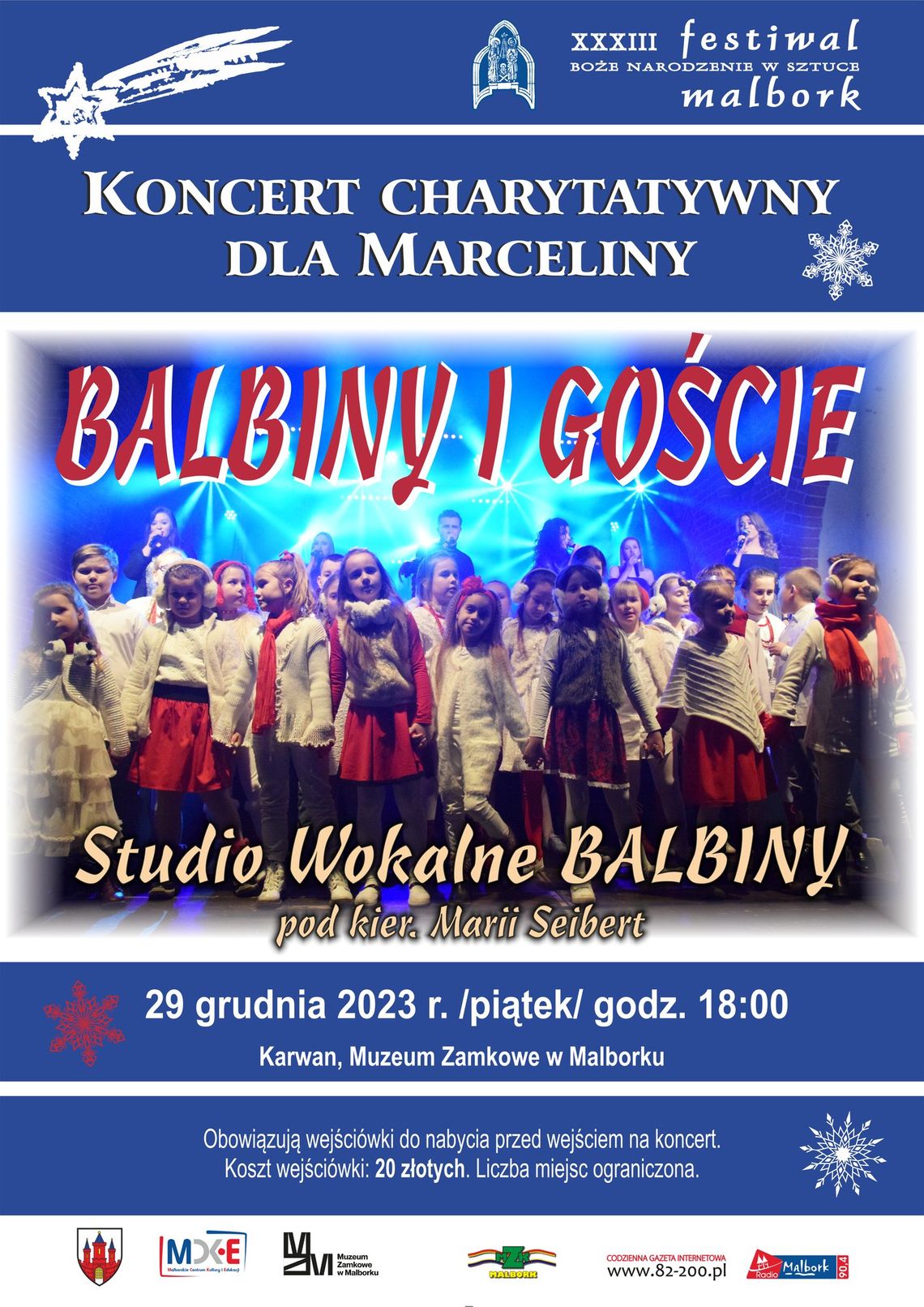 Malbork. Balbiny i Goście - koncert charytatywny dla Marceliny.