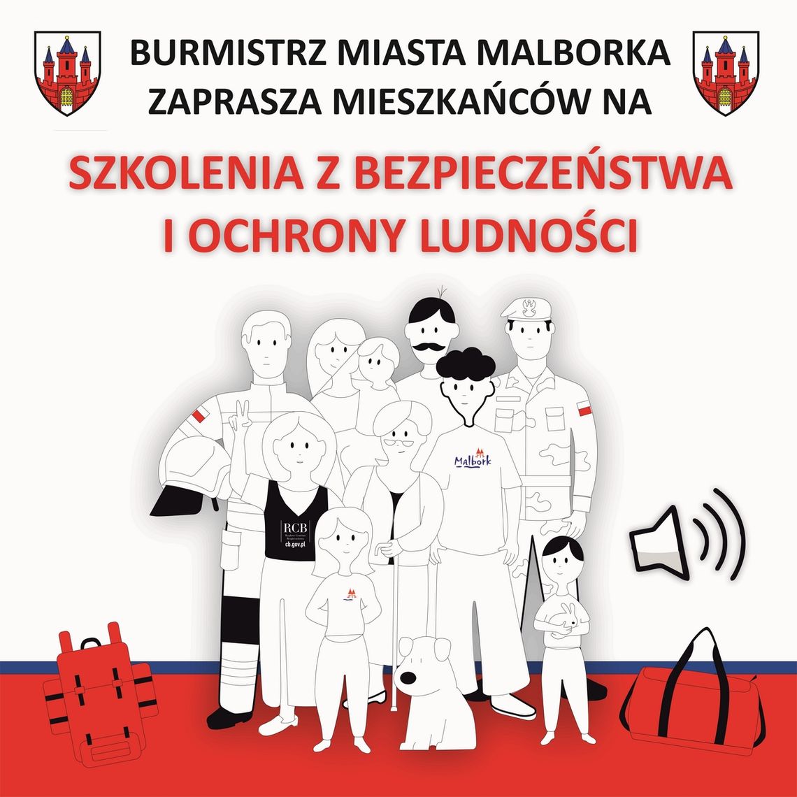 Malbork. Bezpłatne szkolenia dla mieszkańców z bezpieczeństwa i ochrony ludności.