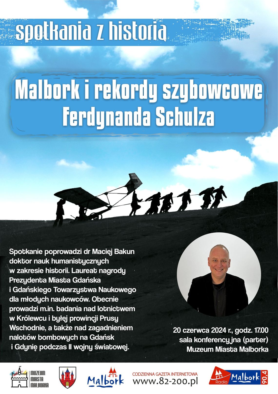 Malbork i rekordy szybowcowe Ferdynanda Schulza - wykład w Muzeum Miasta Malborka.