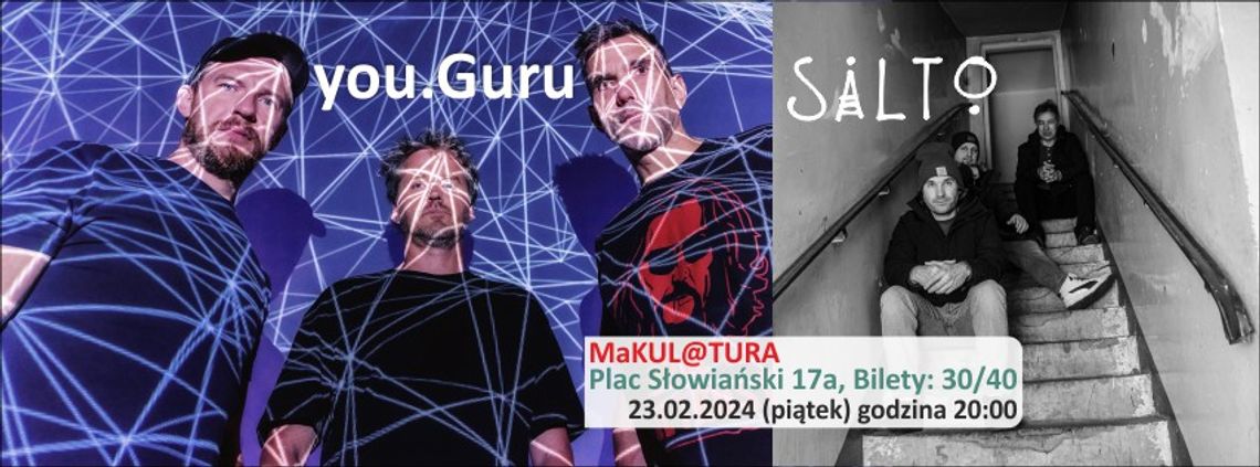 Malbork. Koncert you.Guru + Salto Zespół w Makulaturze.