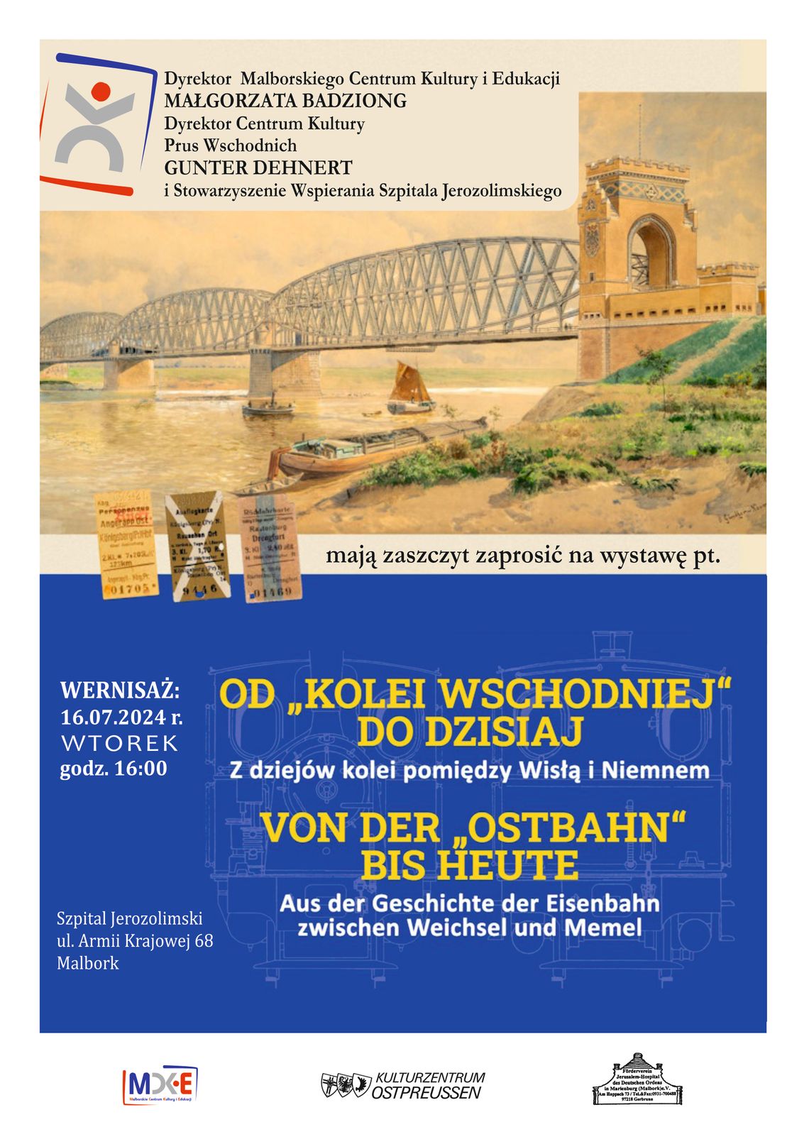 Malbork. OD "KOLEI WSCHODNIEJ" DO DZISIAJ - Z dziejów kolei pomiędzy Wisłą i Niemnem - wernisaż.