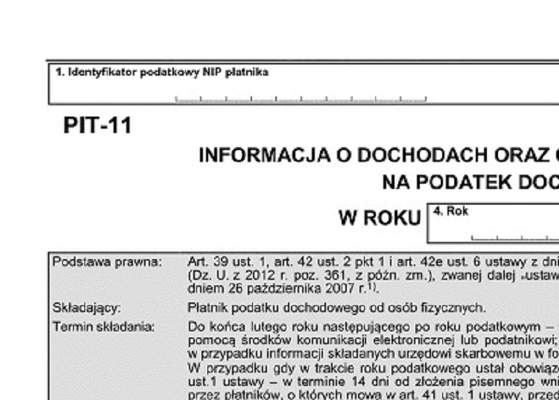Malbork. PIT- 11 możemy otrzymać elektronicznie. 