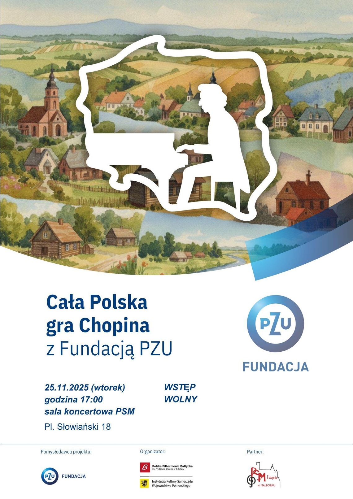 Malbork. Recital fortepianowy w ramach projektu "Cała Polska gra Chopina". Malbork. Recital fortepianowy w ramach projektu "Cała Polska gra Chopina".