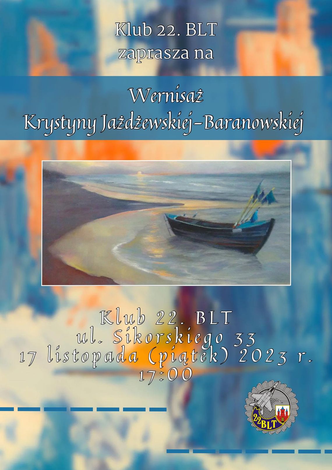 Malbork. Wernisaż Krystyny Jażdżewskiej-Baranowskiej w Klubie 22.BLT