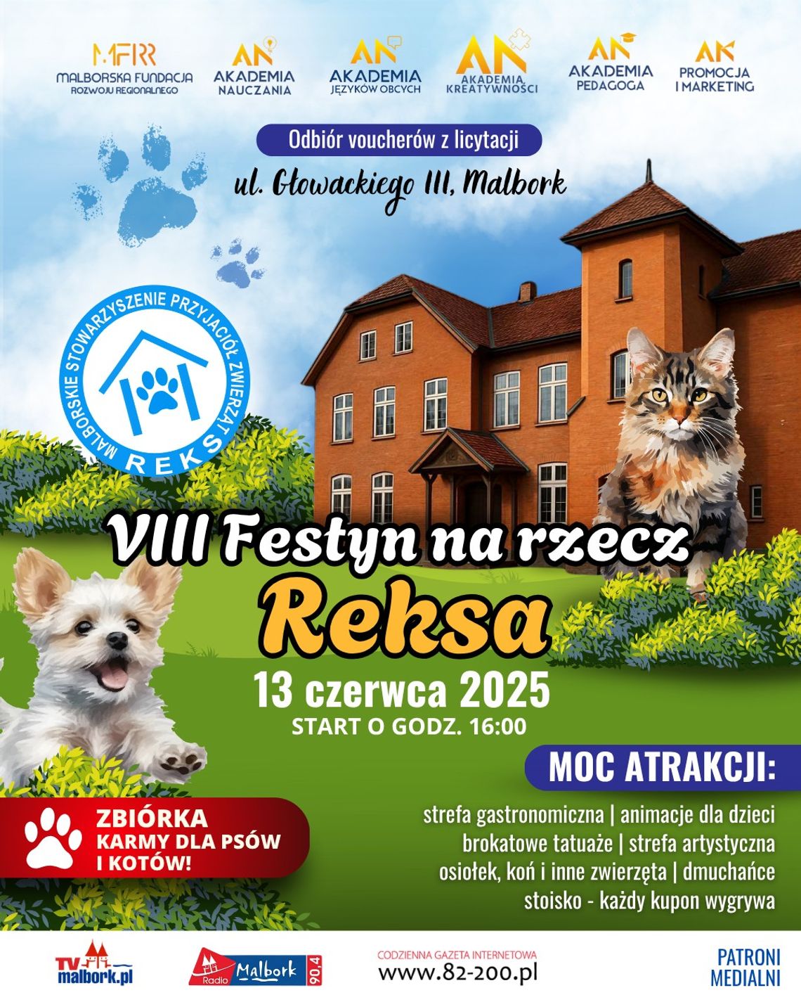 Malbork. Wesprzyj bezdomne zwierzęta na VIII Festynie na rzecz Reksa.
