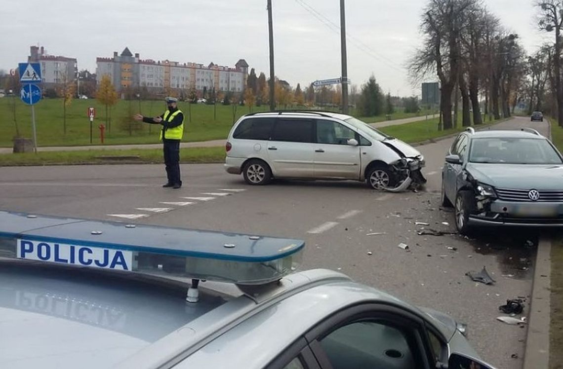 Malbork. Zderzenie aut na ulicy Konopnickiej.