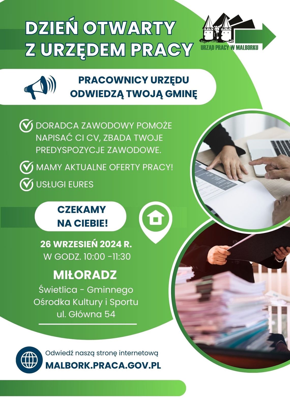 Miłoradz. Dzień Otwarty Powiatowego Urzędu Pracy.