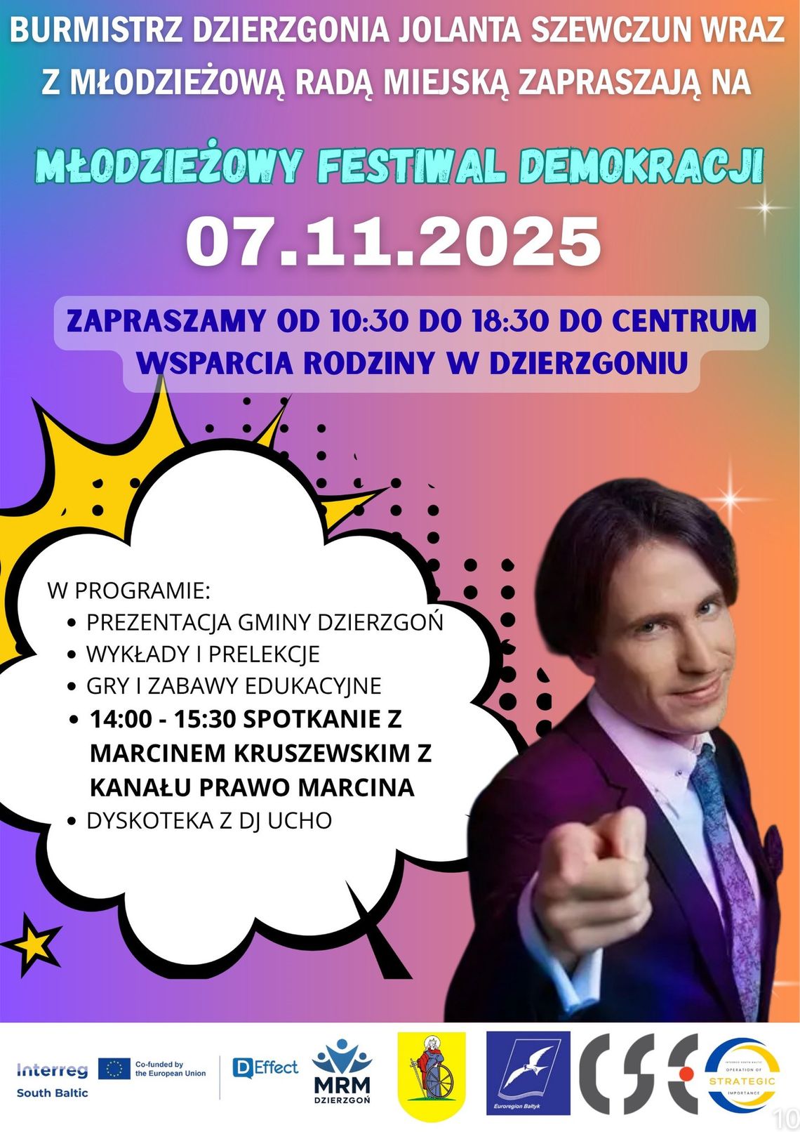 "Młodzieżowy Festiwal Demokracji" w Dzierzgoniu.