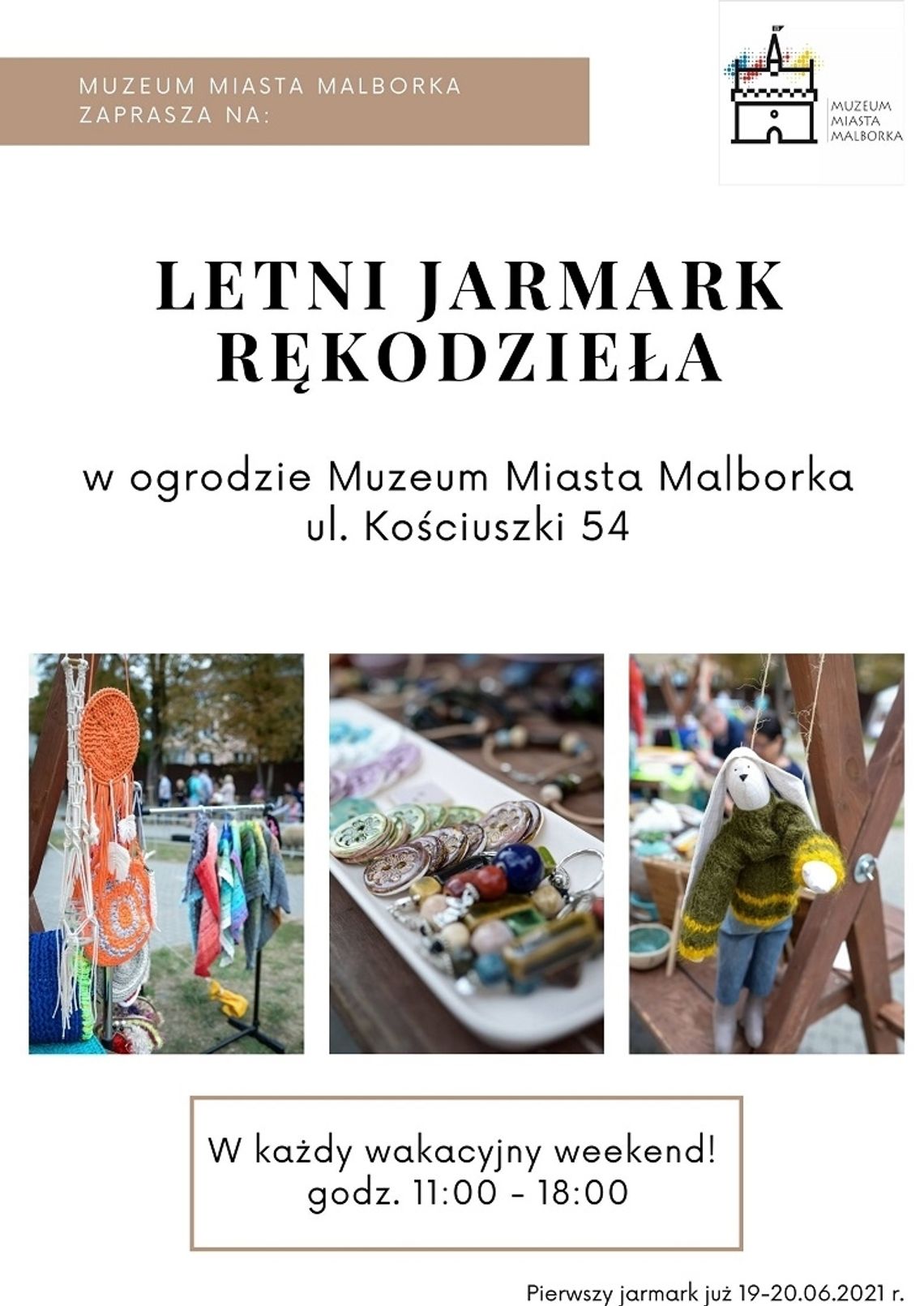 Muzeum Miasta Malborka zaprasza na pierwszy Letni Jarmark Rękodzieła