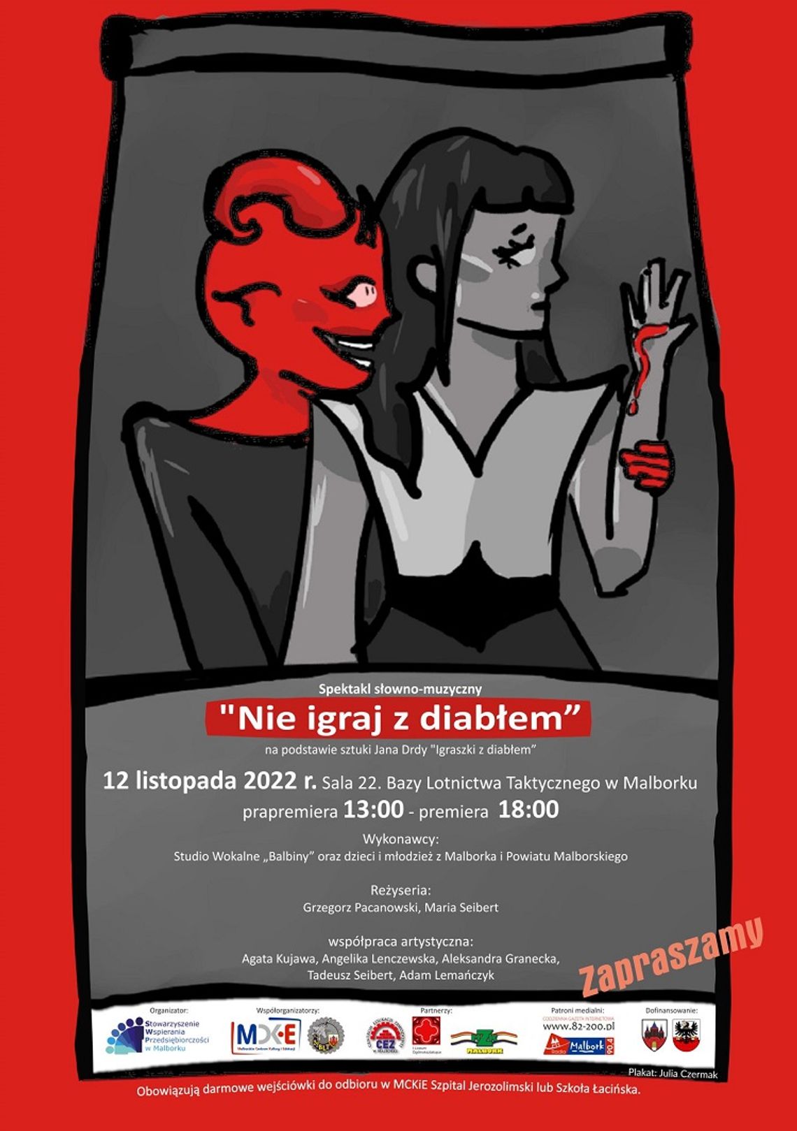 "Nie Igraj z Diabłem" - spektakl w Klubie 22. BLT w Malborku.