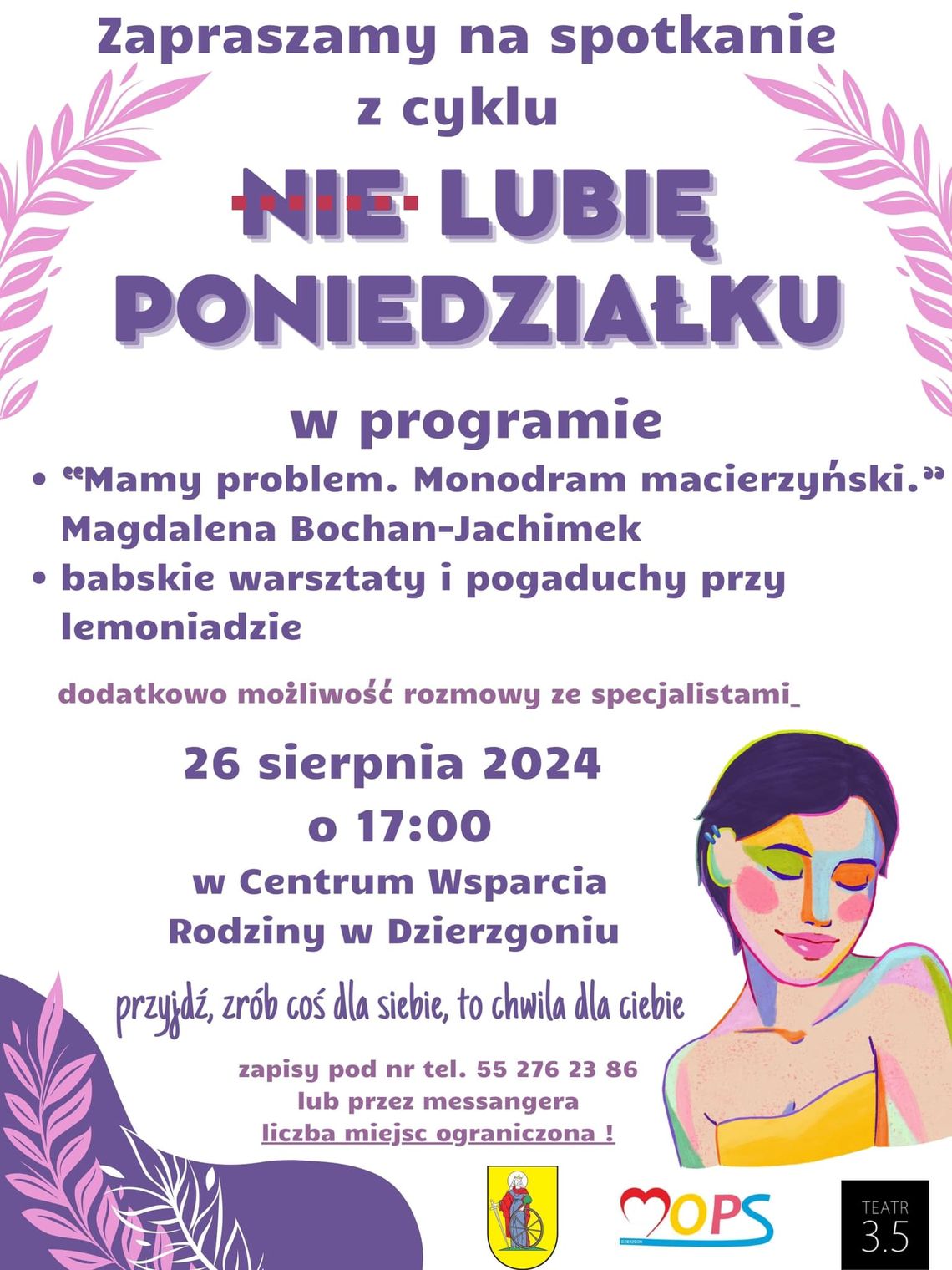 "(NIE) LUBIĘ PONIEDZIAŁKU" - cykl spotkań w Dzierzgoniu.