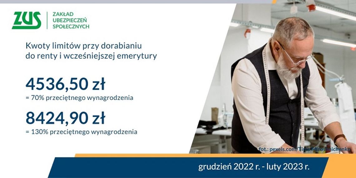 Nowe, wyższe limity dorabiania dla rencistów i wcześniejszych emerytów