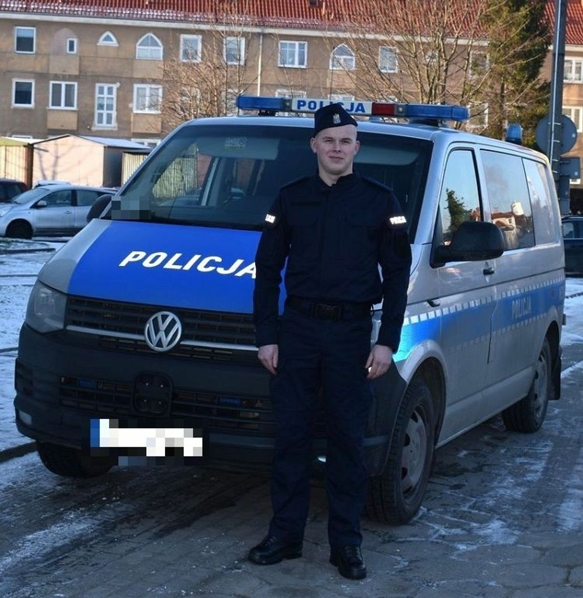 Nowy policjant w Komendzie Powiatowej Policji w Malborku. 