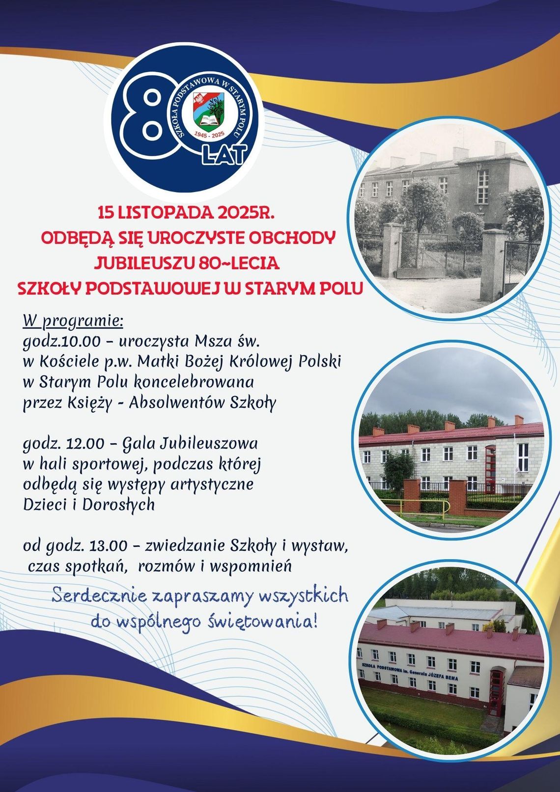 Obchody jubileuszu 80-lecia Szkoły Podstawowej w Starym Polu.
