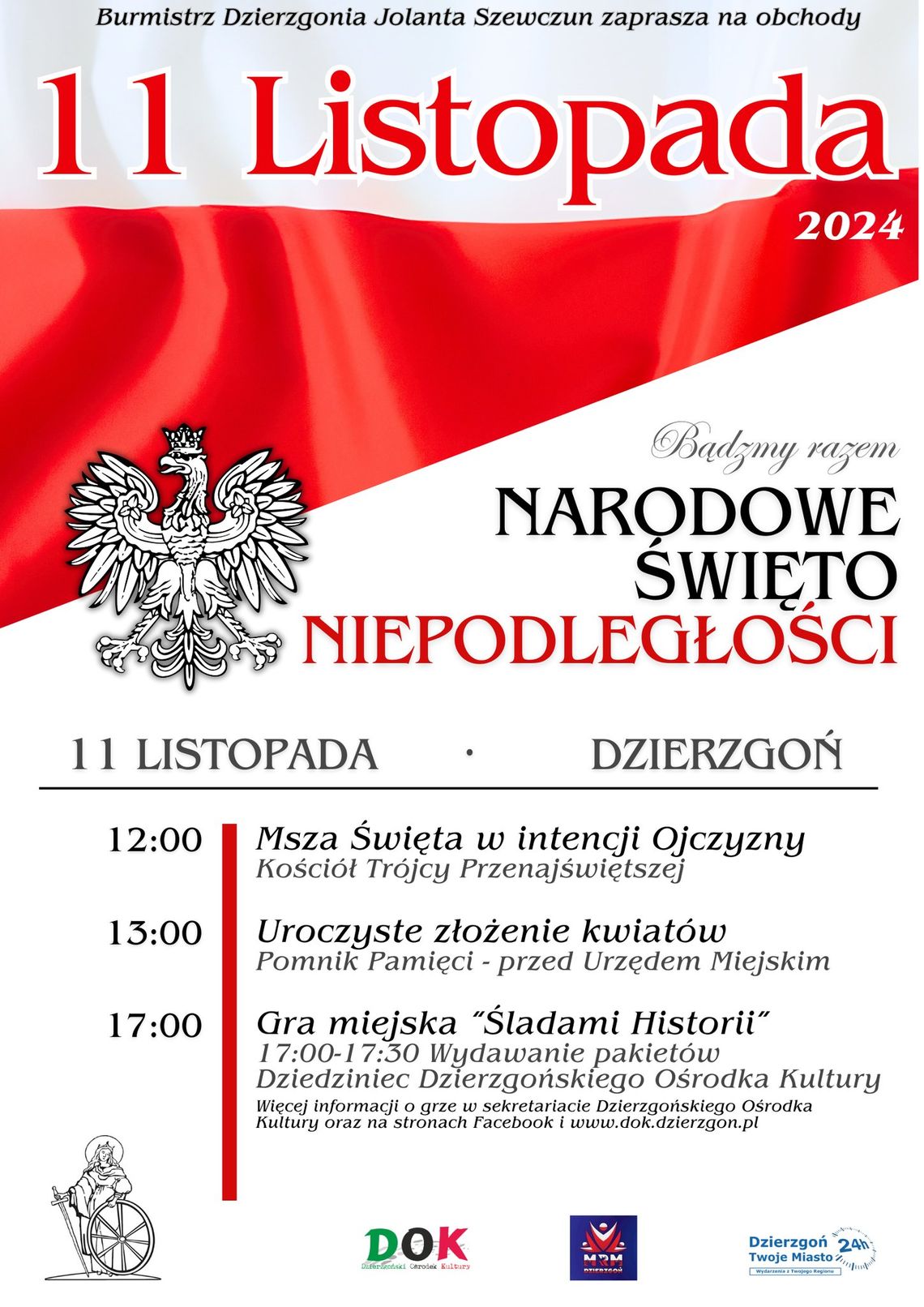 Obchody Narodowego Święta Niepodległości w Dzierzgoniu.