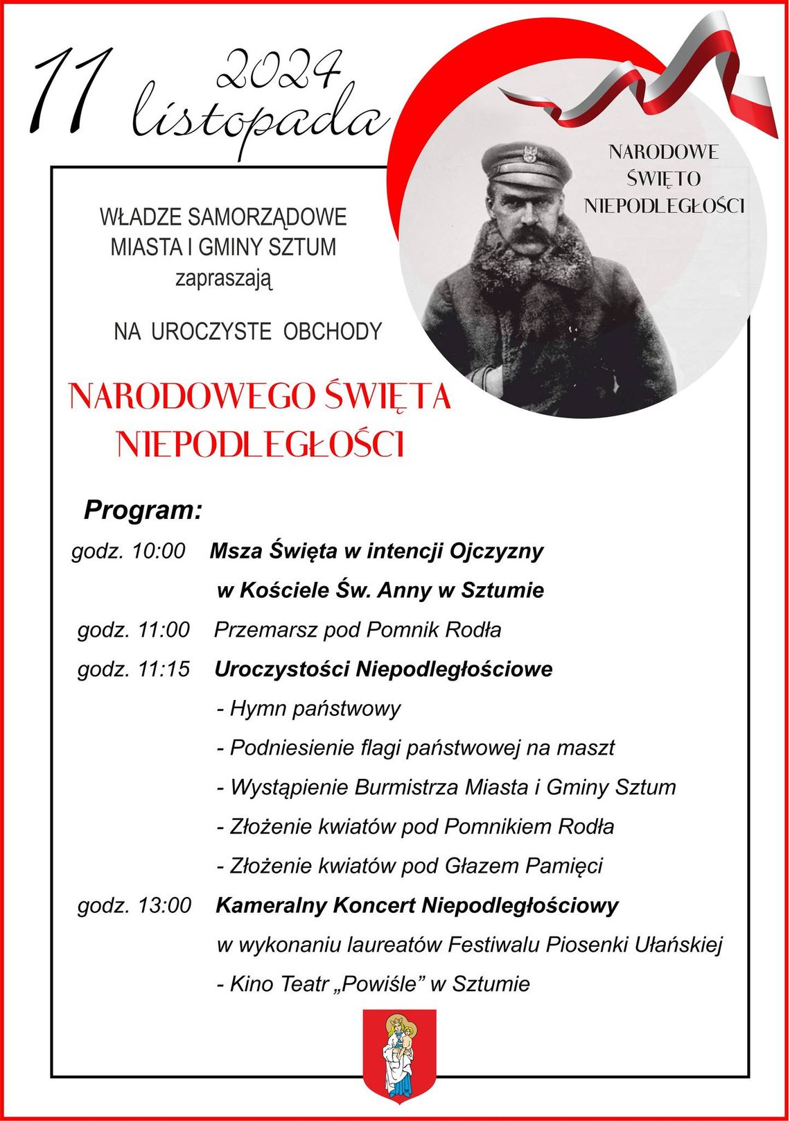 Obchody Narodowego Święta Niepodległości w Sztumie.