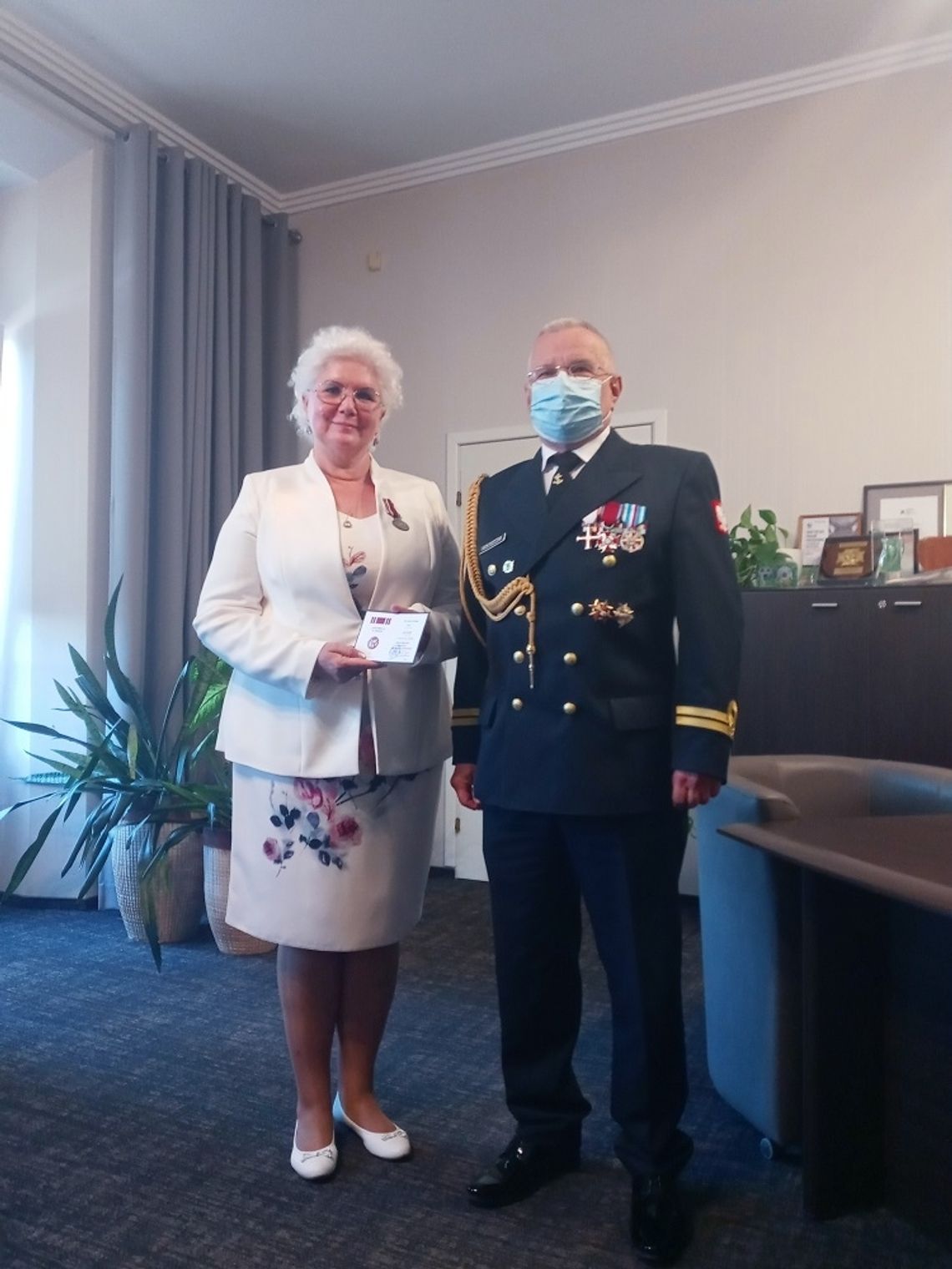 Pani Lidia Kusz odznaczona Złotym Medalem Zasłużony dla Obrony Terytorialnej.