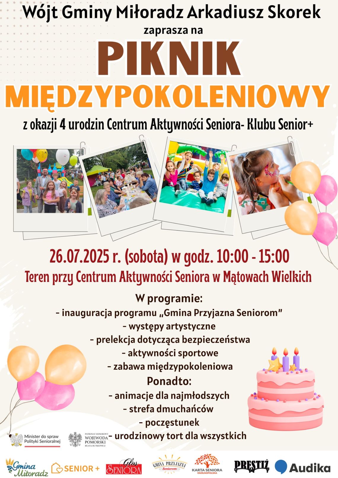 Piknik Międzypokoleniowy w Centrum Aktywności Seniora w Mątowach Wielkich