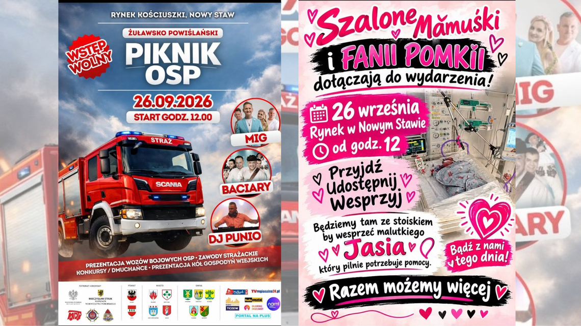 Piknik OSP i pomoc dla małego Jasia. Szalone Mamuśki i Fanii Pomkii dołączają do wydarzenia.