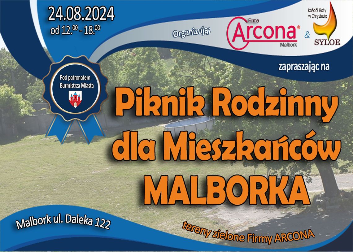 Piknik Rodzinny dla mieszkańców Malborka.