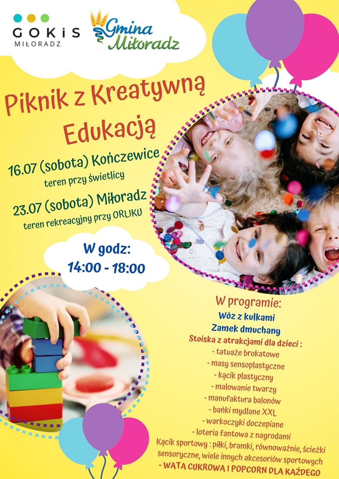 Piknik z kreatywną edukacją w Miłoradzu