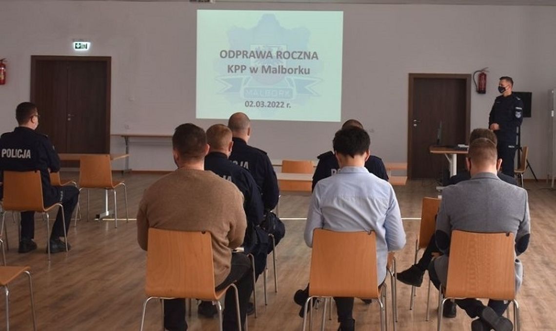 Podsumowanie pracy malborskiej policji w 2021 roku.