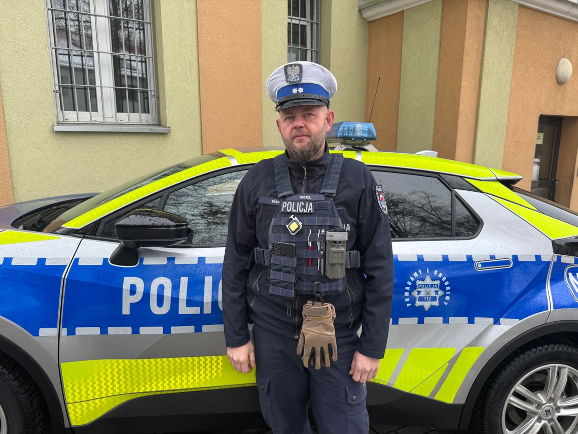 Policjant sztumskiej drogówki przebiegł 30 kilometrów w Malborku, by wesprzeć zbiórkę dla ciężko chorej Zosi