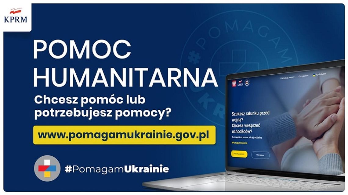 Pomagam Ukrainie - zgłoś swój udział w akcji przez rządową stronę.