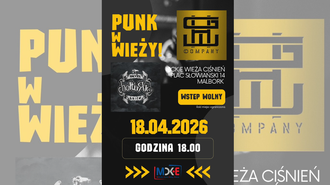 🎧Posłuchaj: Punkowa energia w Wieży Ciśnień. Malbork zaprasza na koncert bez kompromisów.