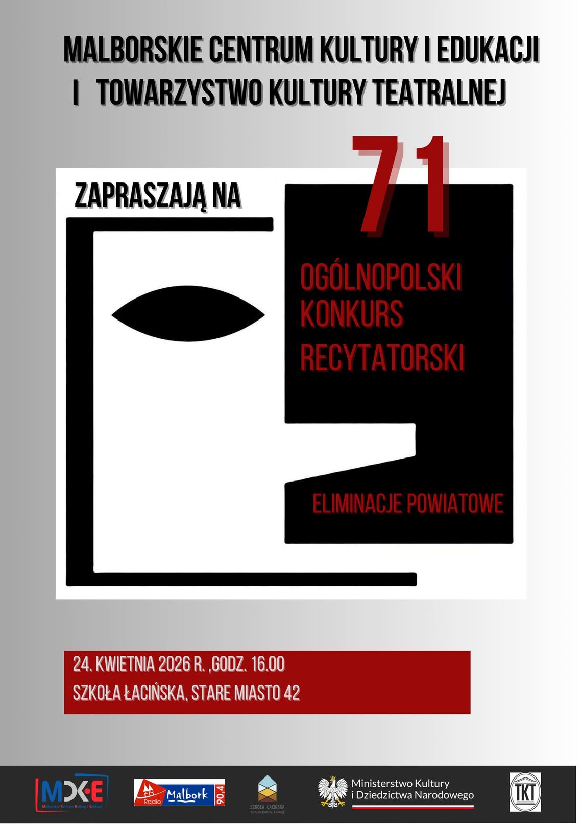 🎧Posłuchaj: Recytacja, poezja, teatr – ruszył nabór do 71. Ogólnopolskiego Konkursu Recytatorskiego!