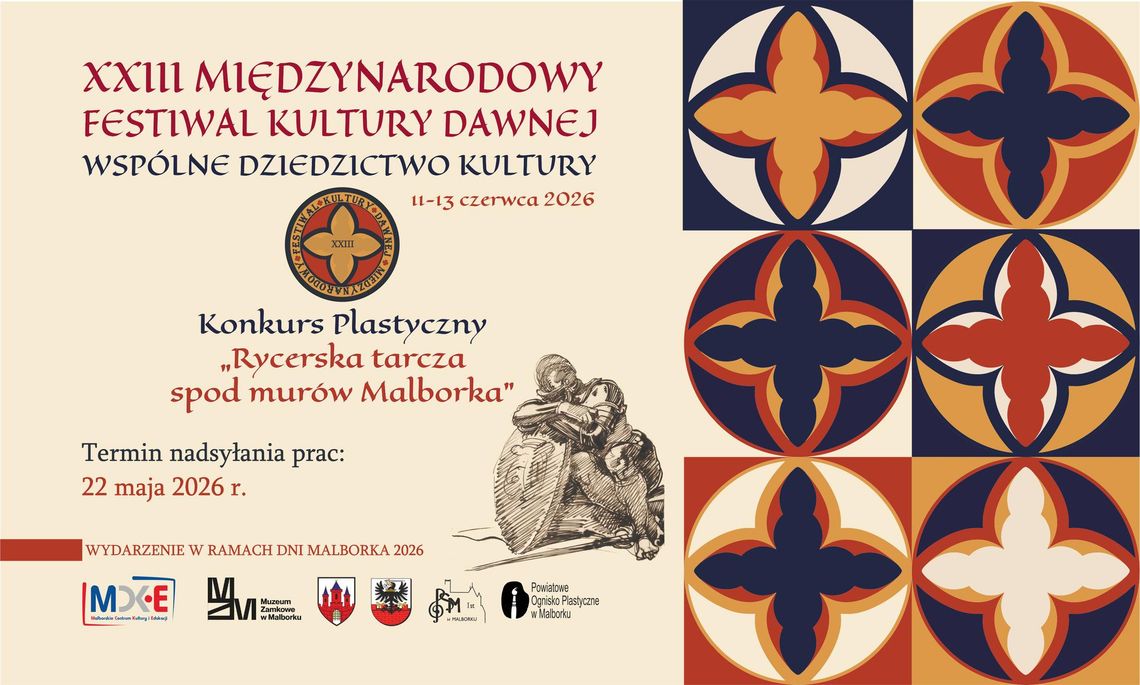 🎧Posłuchaj: Rycerska tarcza spod murów Malborka. Rusza konkurs plastyczny w ramach Festiwalu Kultury Dawnej.