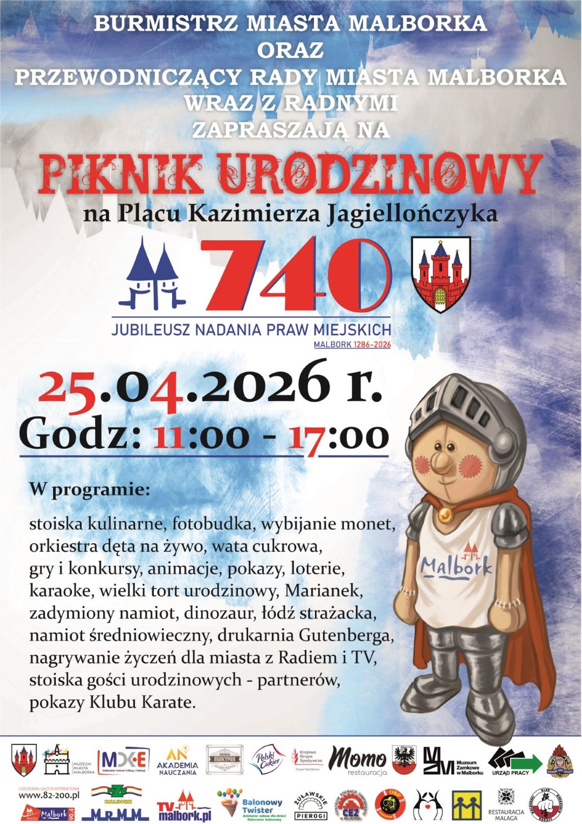 🎧Posłuchaj: Urodzinowy Piknik Rady Miasta Malborka na 740-lecie.