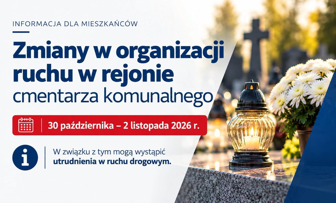 🎧Posłuchaj: Uwaga kierowcy! Zmiany przy cmentarzu w Malborku na Wszystkich Świętych