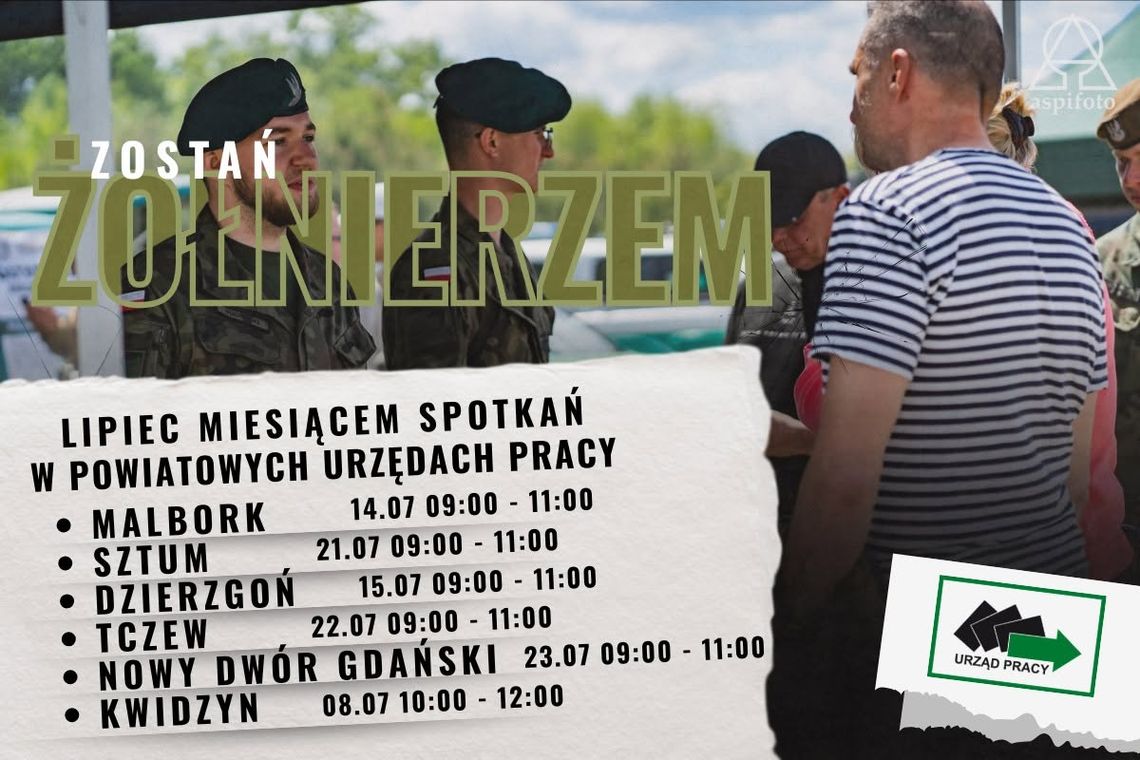 🎧Posłuchaj: Wojsko szansą na stabilną pracę. Spotkanie z WCR już 14 lipca. 🎧Posłuchaj: Wojsko szansą na stabilną pracę. Spotkanie z WCR już 14 lipca.