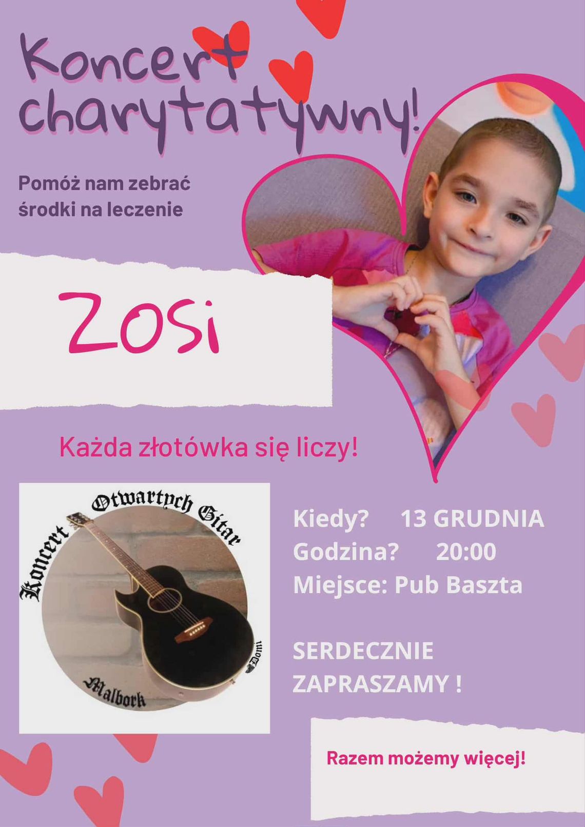 🎧Posłuchaj: XXXIV Koncert Otwartych Gitar - wesprzyj akcję dla Zosi!