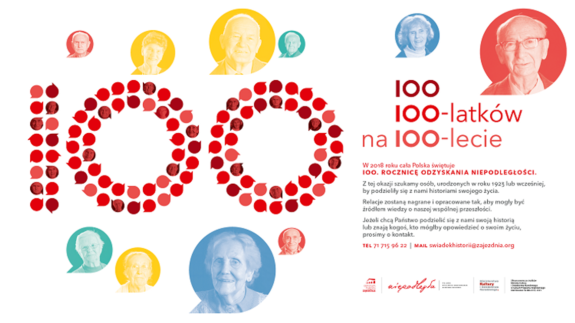Poszukiwani rówieśnicy Niepodległej - 100 stulatków na 100-lecie odzyskania Niepodległości.