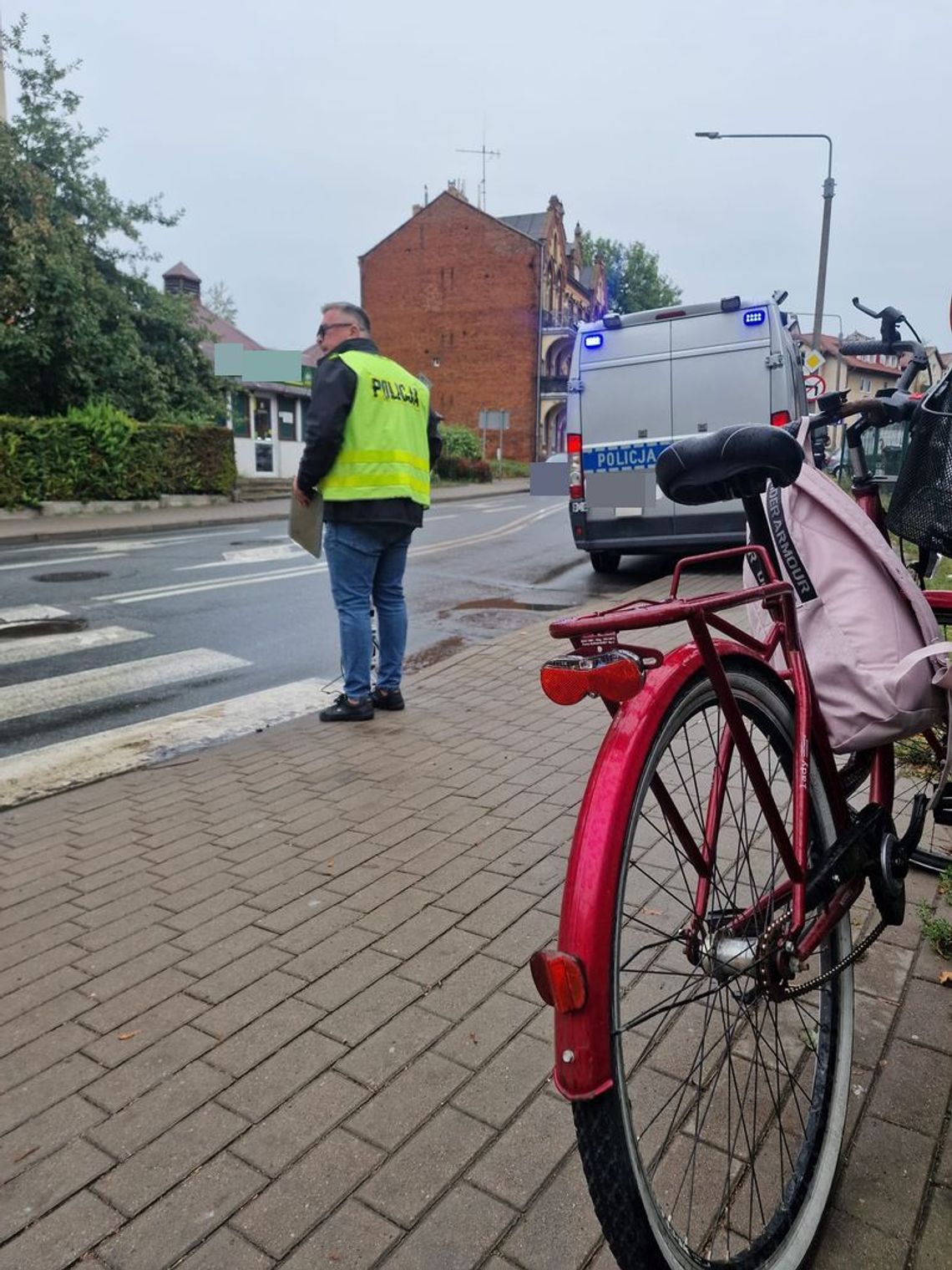 Potrącenie rowerzystki na ul. Konopnickiej w Malborku