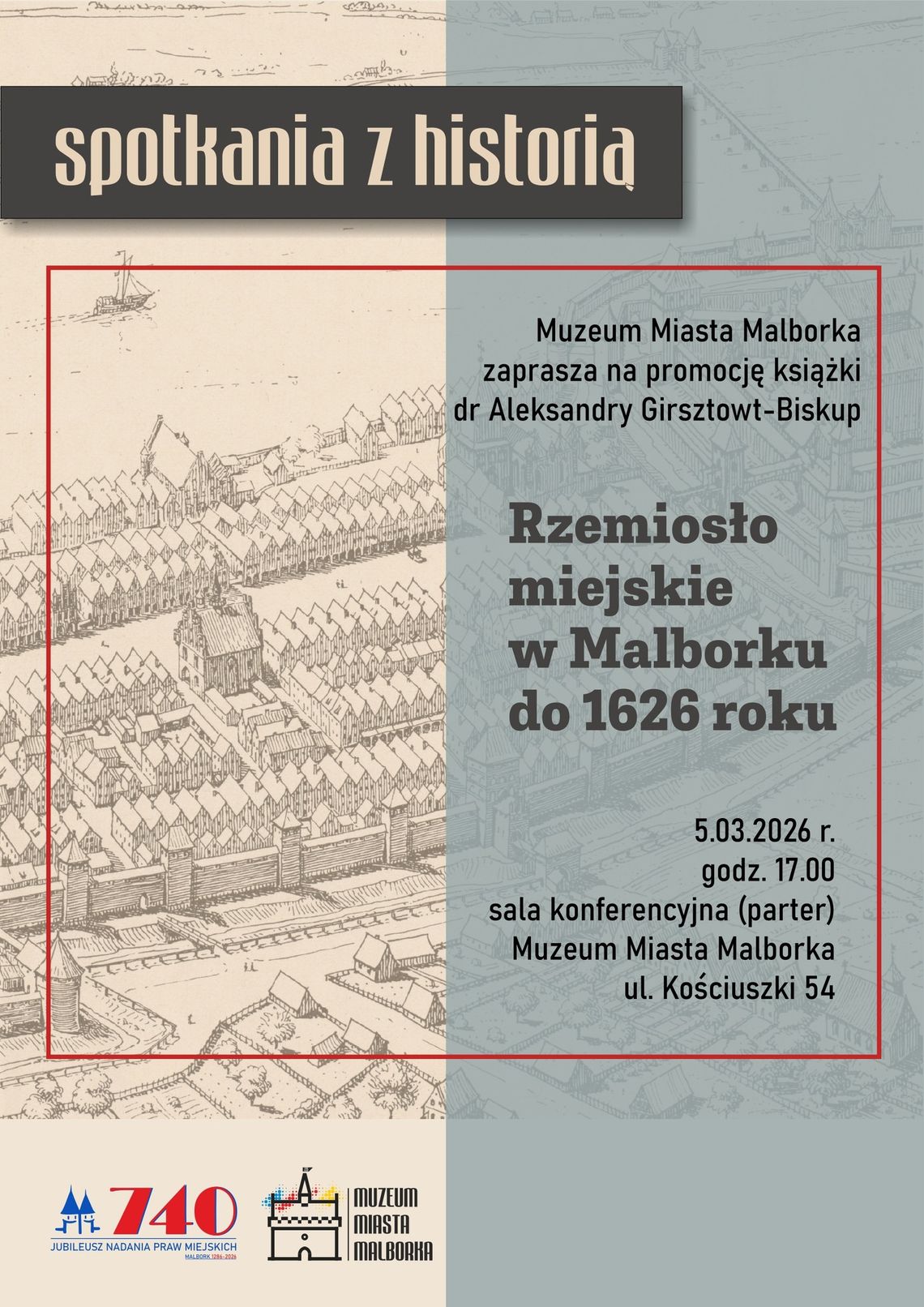 Promocja książki dr Aleksandry Girsztowt-Biskup pt. „Rzemiosło miejskie w Malborku do 1626 roku”. Promocja książki dr Aleksandry Girsztowt-Biskup pt. „Rzemiosło miejskie w Malborku do 1626 roku”.