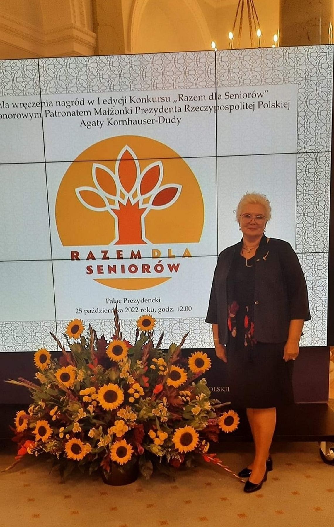 "Razem dla Seniorów". Lidia Kusz przewodnicząca Malborskiej Rady Seniorów uczestniczyła w gali wręczenia nagród w Pałacu Prezydenckim