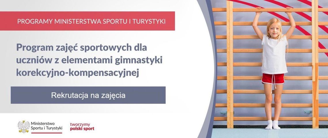 Rekrutacja dla malborskich uczniów na zajęcia sportowe z elementami gimnastyki korekcyjno-kompensacyjnej.