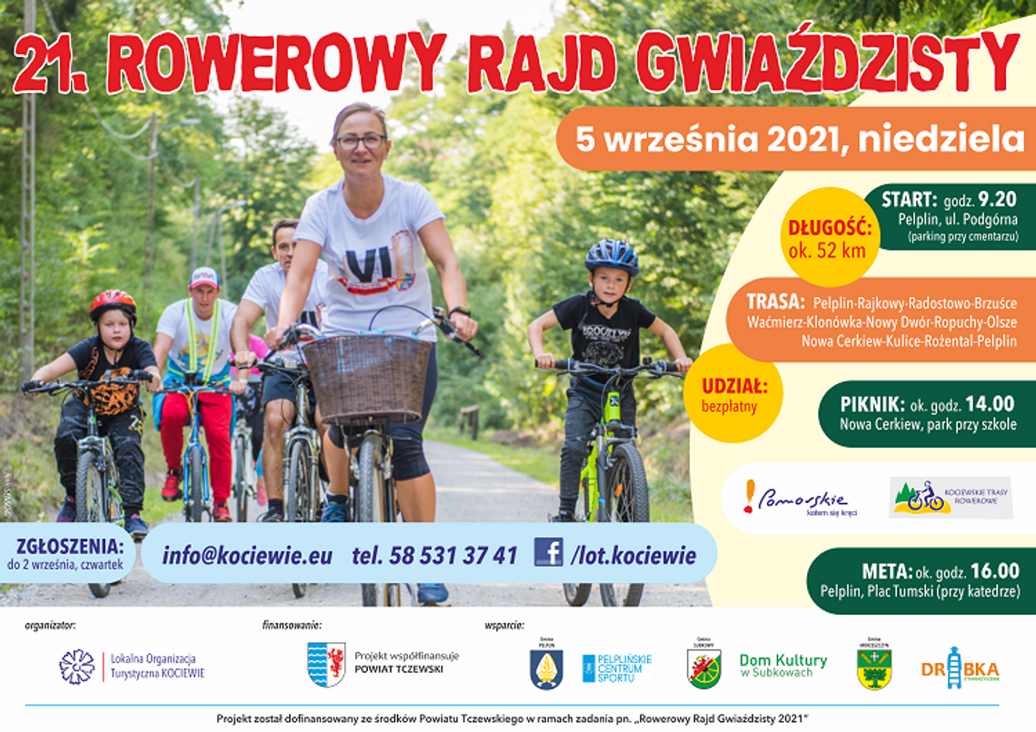 Rowerowy Rajd Gwiaździsty znów na szlakach powiatu tczewskiego 