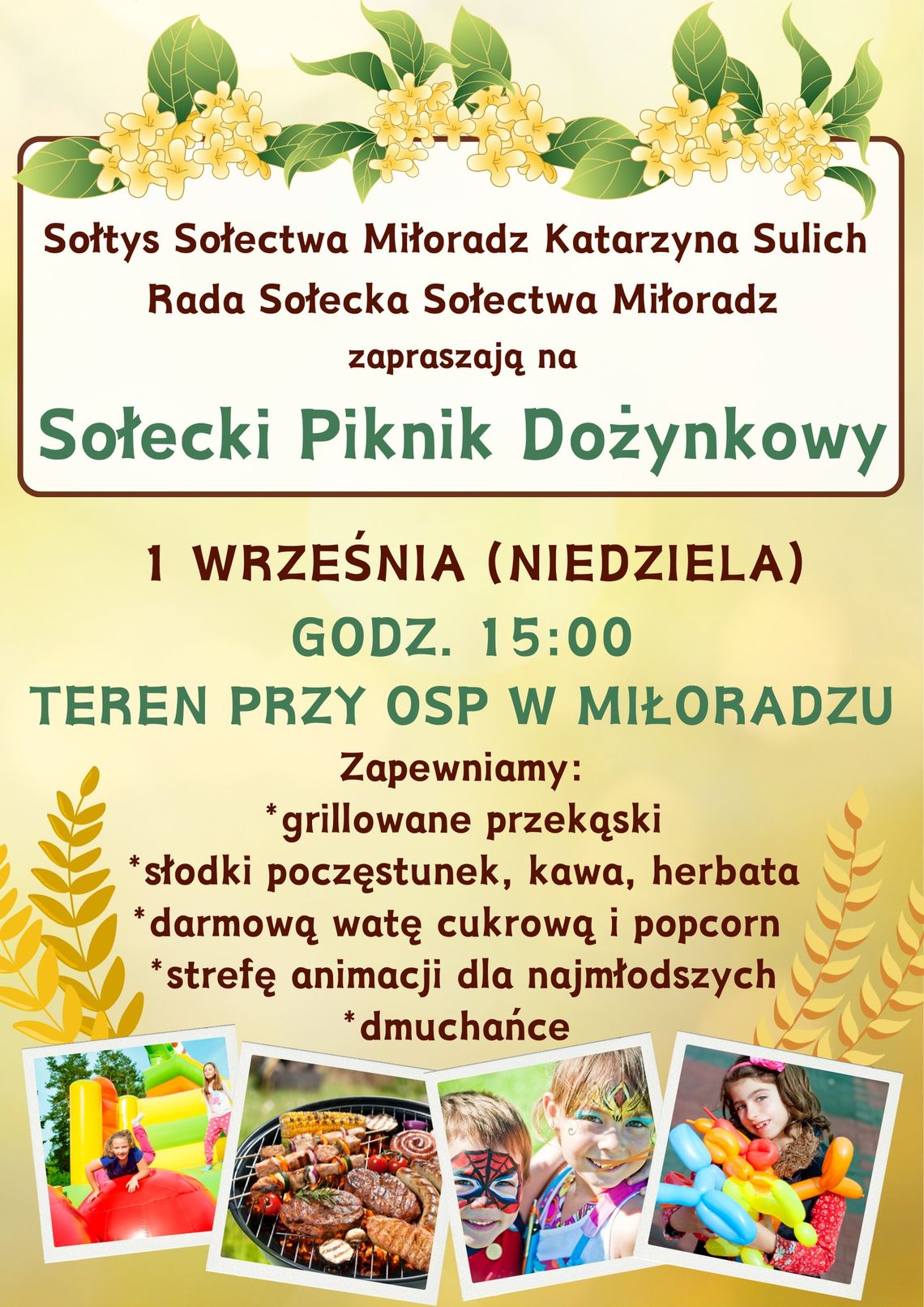 Sołecki Piknik Dożynkowy w Miłoradzu.