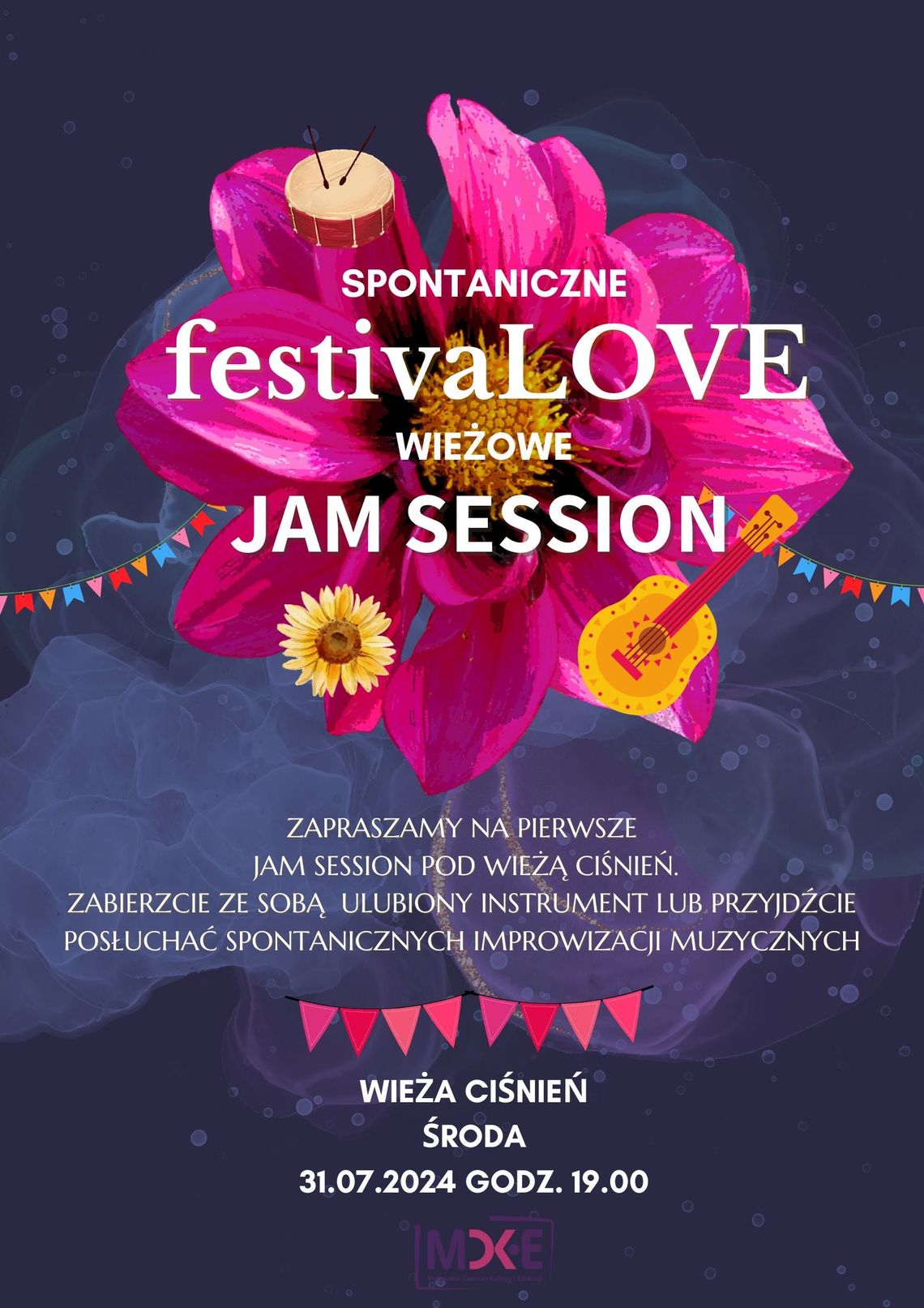 Spontaniczne FestivaLove wieżowe jam session w Malborku.