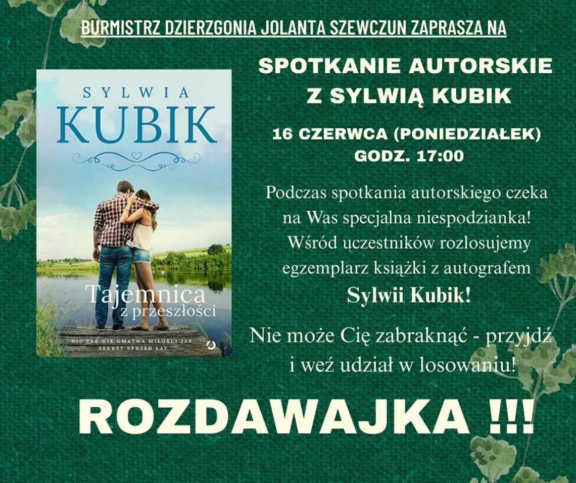 Spotkanie autorskie z Sylwią Kubik w Dzierzgoniu.