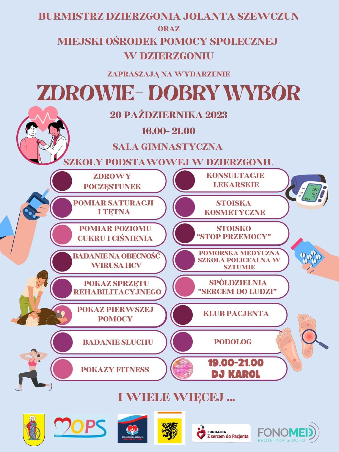 Dzierzgoń. Sprawdź, jak możesz zadbać o zdrowie podczas wydarzenia "Zdrowie — Dobry Wybór".