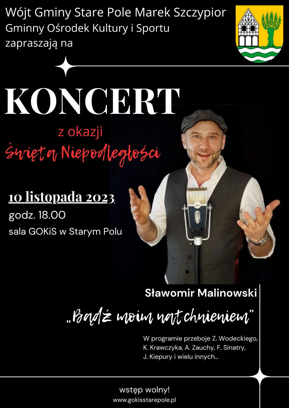 Stare Pole. „Bądź moim natchnieniem” koncert Sławomira Malinowskiego.