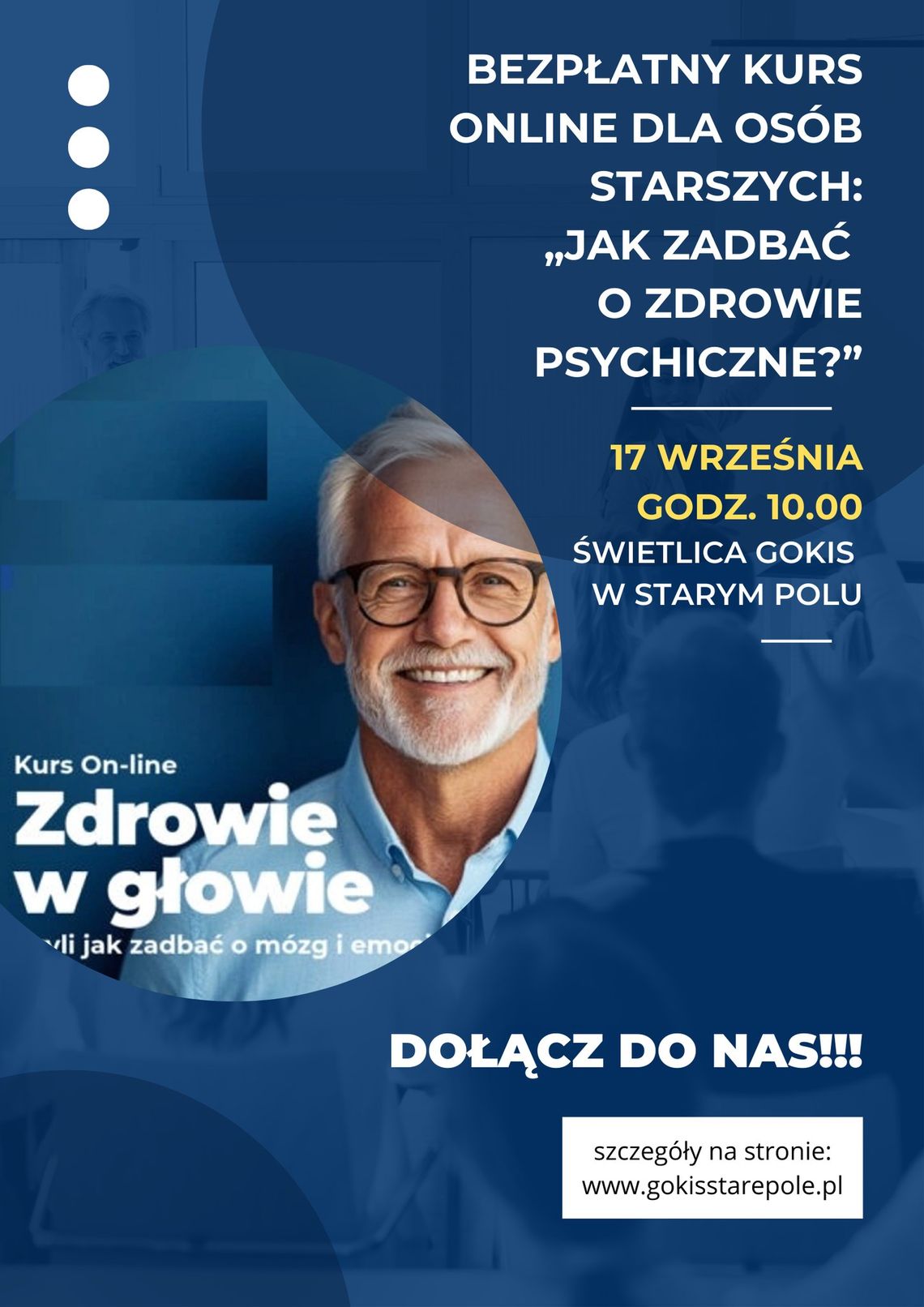 Stare Pole. Bezpłatny kurs online poświęcony zdrowiu psychicznemu osób w wieku dojrzałym.