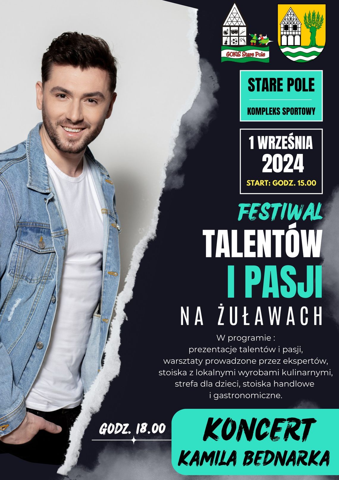 Stare Pole. Kamil Bednarek wystąpi podczas inauguracji Festiwalu Talentów i Pasji na Żuławach