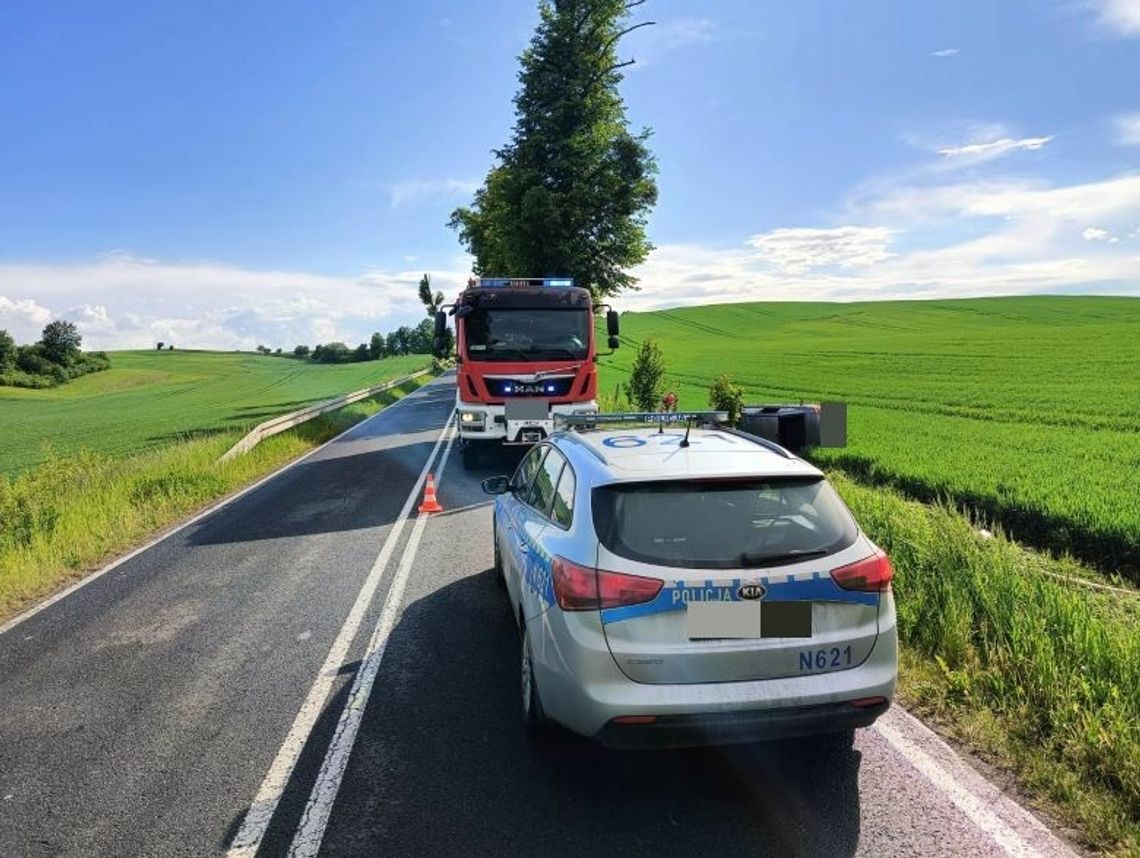 Stary Dzierzgoń. Stracił panowanie nad autem i wpadł do rowu